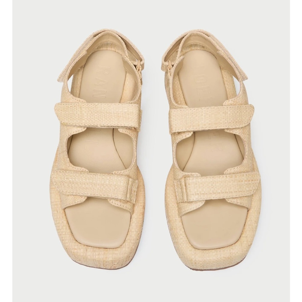 Loeffler Randall - Blaise Natural Raffia Platform Sandal